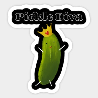 Pickle Diva Queen Sticker